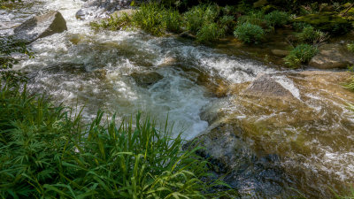 洛阳白云山山川河流山谷悬崖瀑布岩石溪水