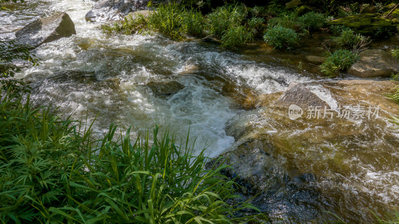 洛阳白云山山川河流山谷悬崖瀑布岩石溪水