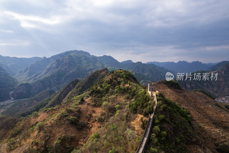 天津蓟州黄崖关长城旅游景区自然风光航拍