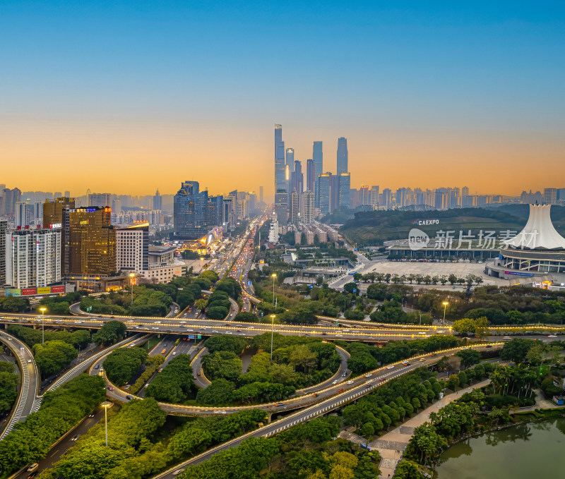 南宁城市地标建筑风光