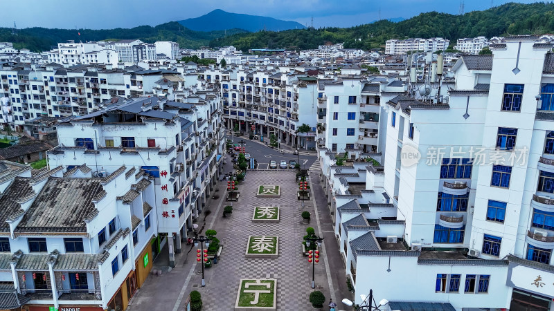 泰宁县城城市建设航拍图