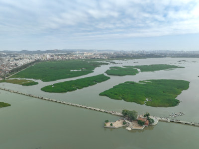 福建泉州洛阳桥万安桥泉州洛江区航拍