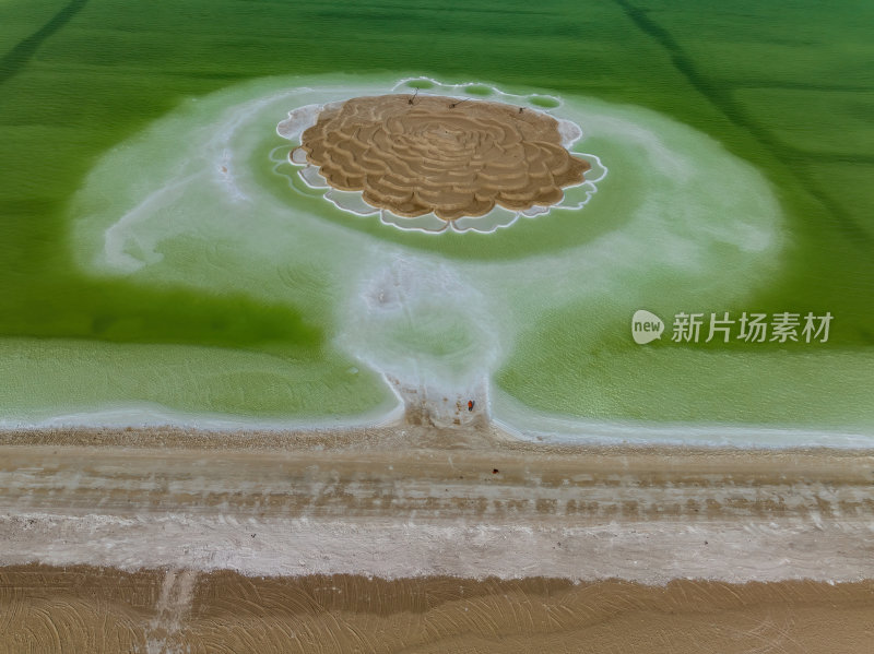 青海海西州大柴旦翡翠湖网红高空航拍