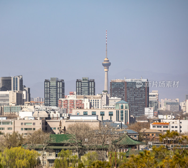 北京景山公园看北海公园后海公园城市景观