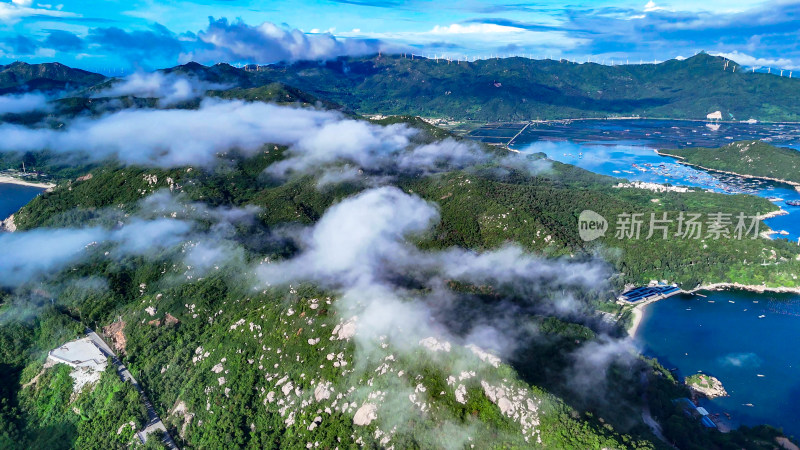 南澳岛清晨云海海上岛屿大海海洋航拍图