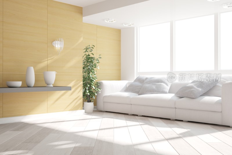现代简约风格客厅室内场景