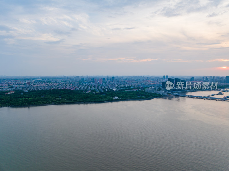 上海吴淞炮台湾国家湿地公园全景