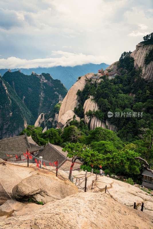 西岳华山日出日落朝霞晚霞云海美景