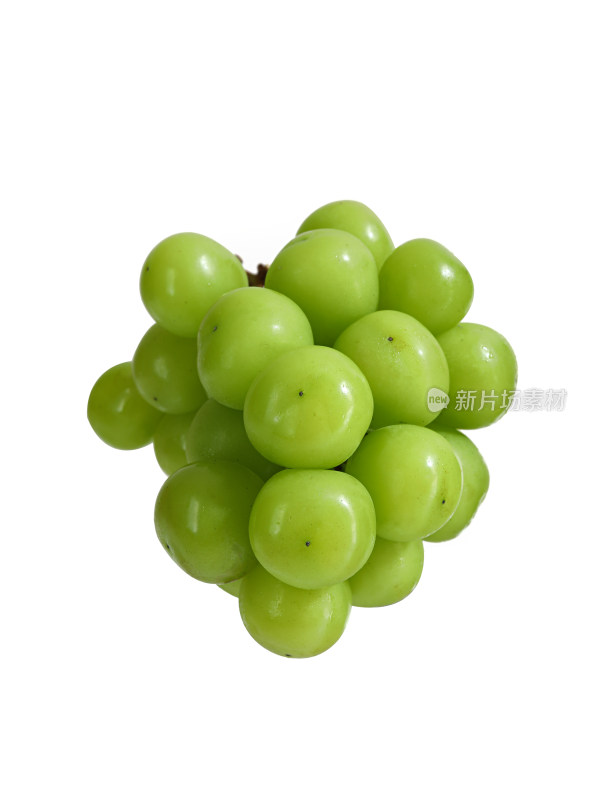 一串新鲜水果葡萄的白底图