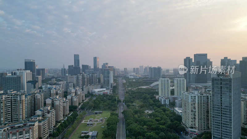 航拍广东惠州城市风光