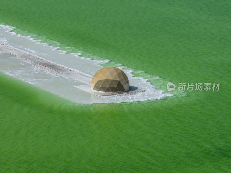 青海海西州大柴旦翡翠湖网红高空航拍