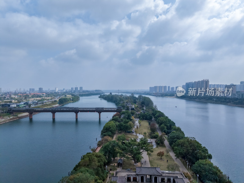 湖南衡阳东洲岛衡阳湘江风光