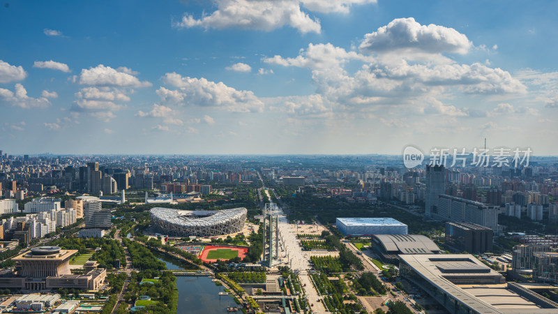 北京奥林匹克观光塔视角下的城市建筑景观