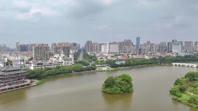 航拍四川眉山风光眉山大景摄影图