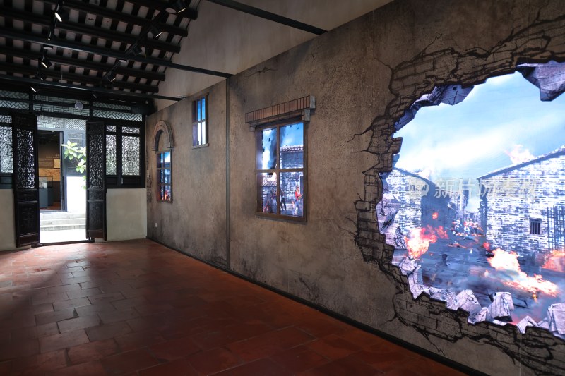 室内墙面3D投影展示场景