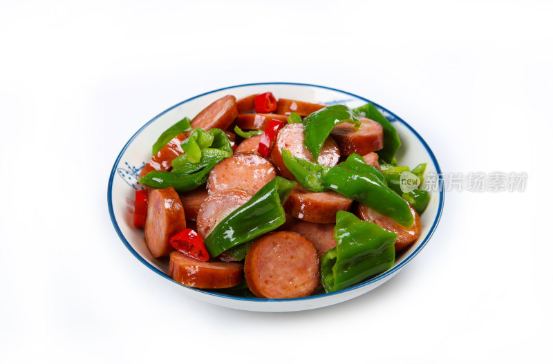 香辣美味的炒红肠