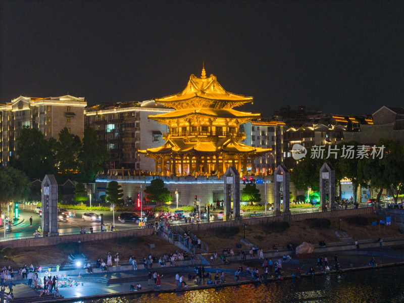 广西桂林逍遥楼夜景