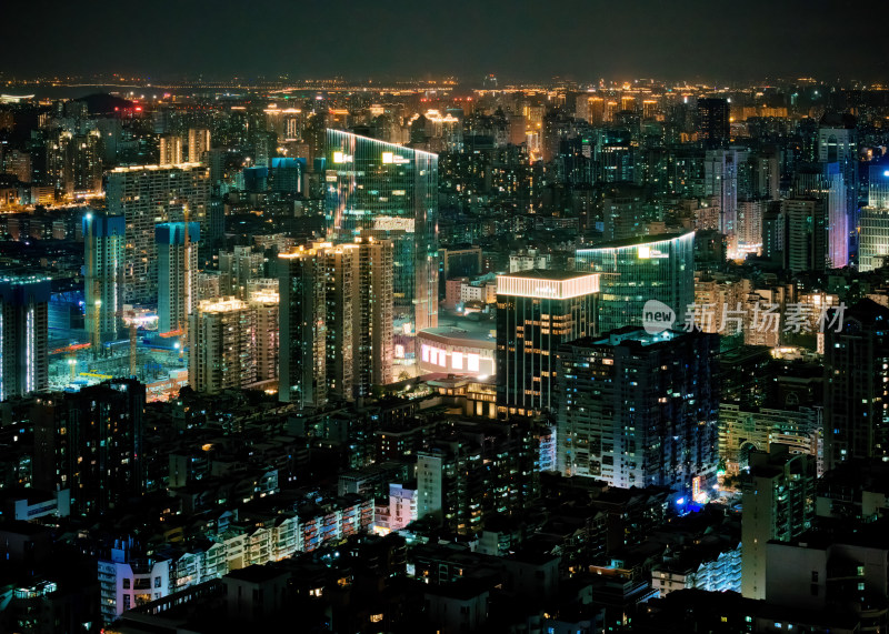 厦门城市航拍夜景