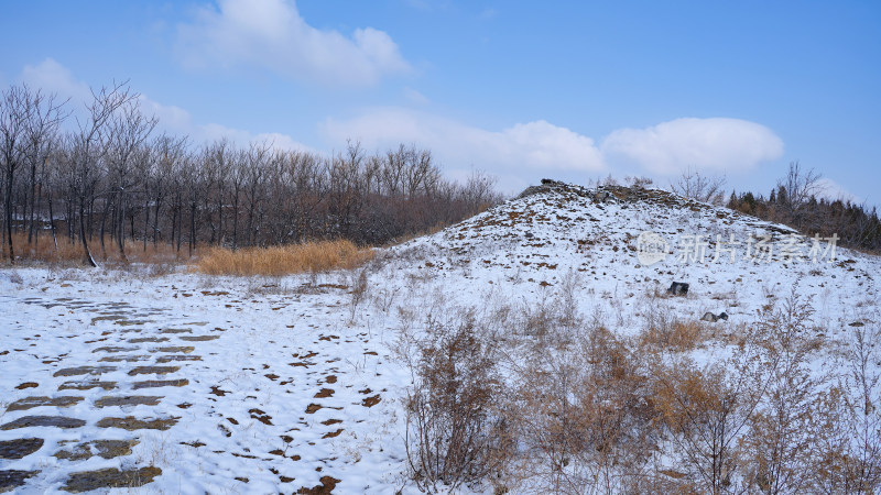 公园雪景素材