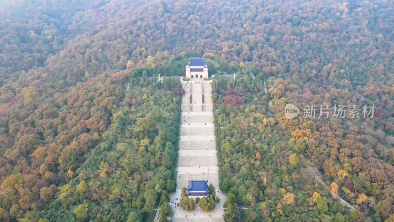 江苏南京钟山中山陵美龄宫航拍