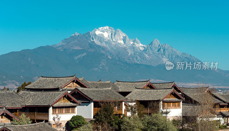 云南丽江古城玉龙雪山