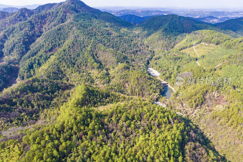 大自然蓝天白云山川城市航拍