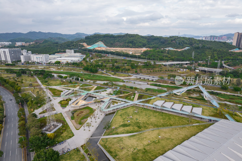 深圳左岸科技公园航拍图