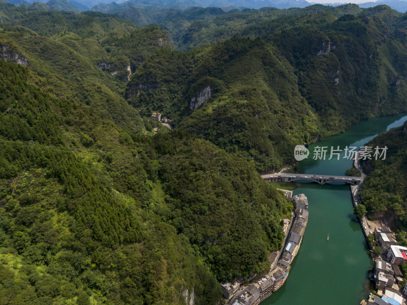 大自然秀丽山川江河航拍图