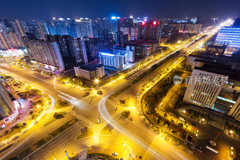 城市夜景车流延时