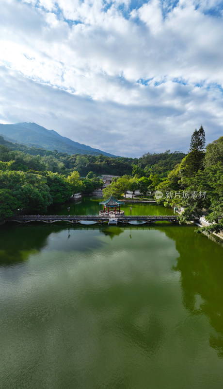 惠州市博罗县罗浮山朱明洞景区冲虚古观航拍