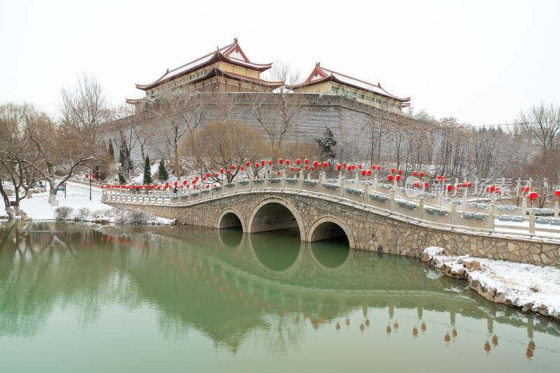 青州范公亭公园雪景