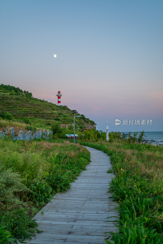 山东青岛黄岛区灵山岛风景区黄昏时刻