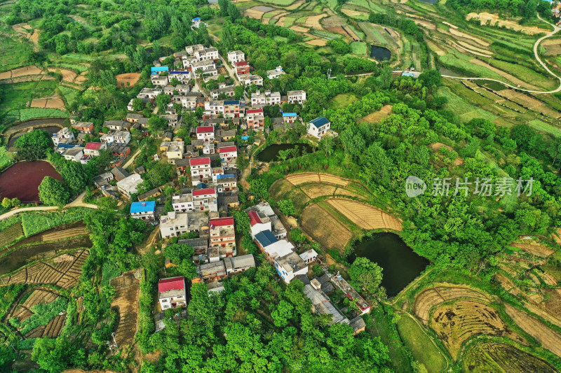 河南信阳新县乡村风光