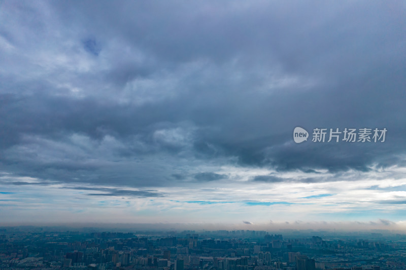 雨后城市风光安徽合肥航拍图