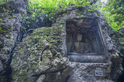 杭州西湖三天竺法镜寺三生石风光