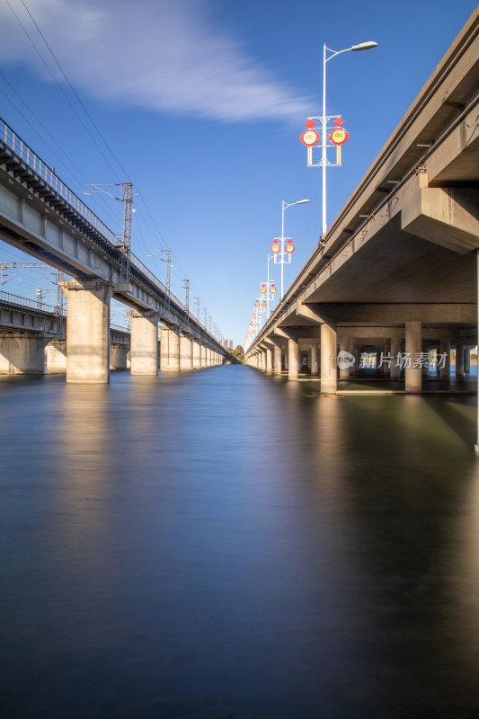 滹沱河风光公路铁路桥