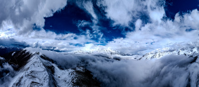 子梅垭口贡嘎雪山180°全景01