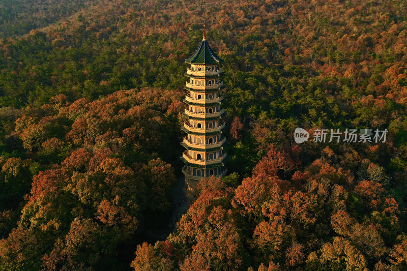 南京钟山灵谷塔航拍