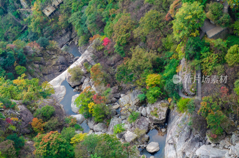 河南省洛阳白云山九龙潭秋天风景