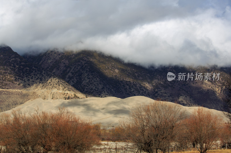 西藏林芝尼洋河佛掌沙丘雅尼国家湿地公园