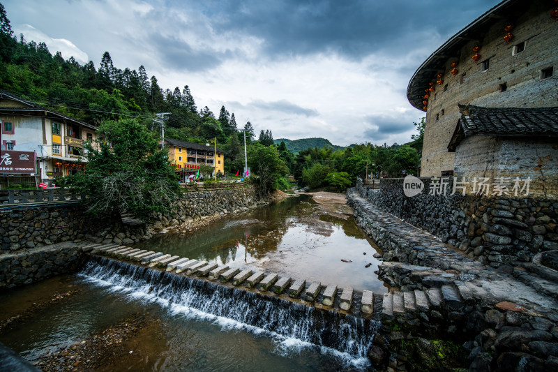 福建南靖土楼航拍