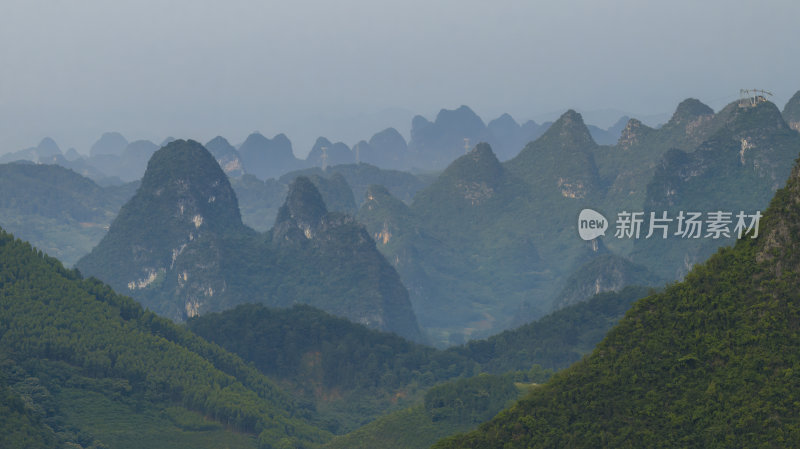 广西桂林山水水墨中国风