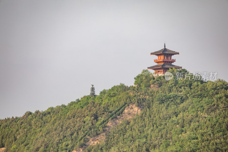 陕西延安宝塔山宝塔岭山寺塔摘星楼