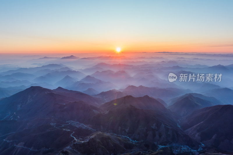 杭州 临安 牵牛岗 千里江山 大明山日出