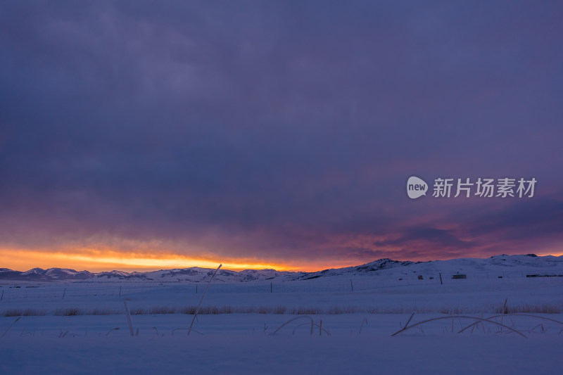 新疆冬季雪景航拍