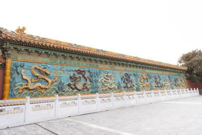 北京故宫博物院九龙壁