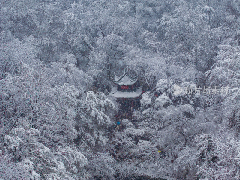 爱晚亭雪景