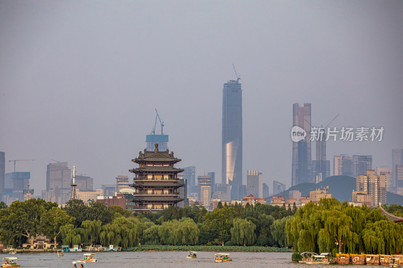 山东济南大明湖风景区景点景观