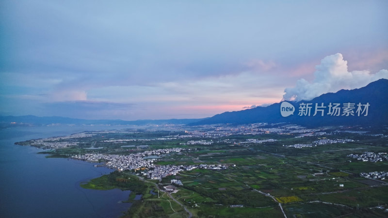 云南大理苍山洱海航拍