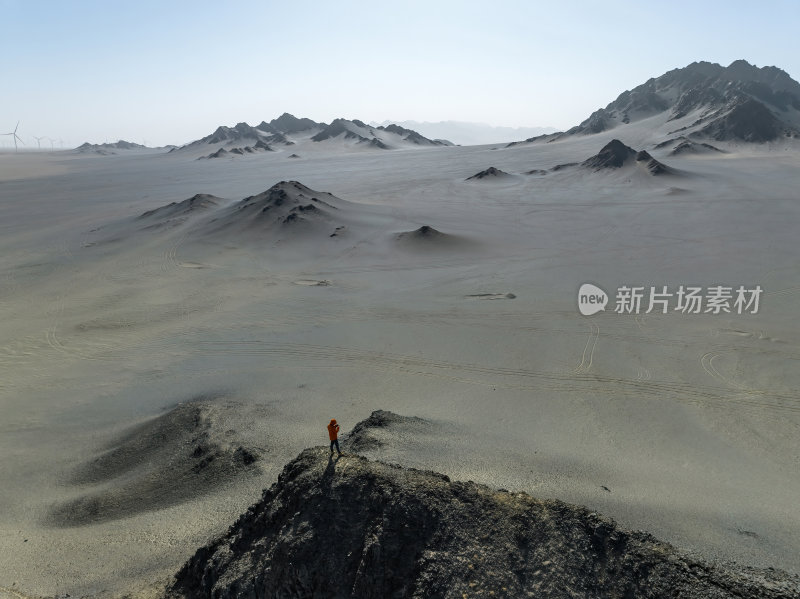 青海海西州茫崖黑独山月球基地网红高空航拍